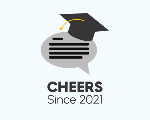 Conversation - Graduation Chat Bubble logo design