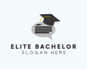 Graduation Chat Bubble logo design