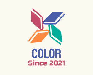 Colorful Books Library logo design