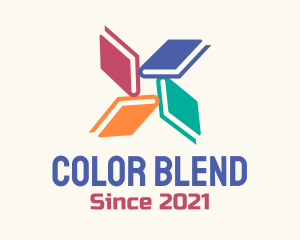 Colorful Books Library logo design