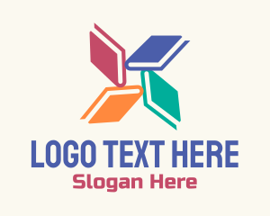 Colorful Books Library Logo