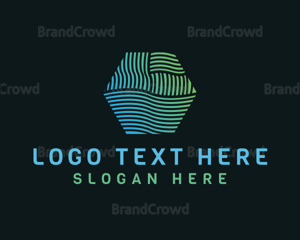 Hexagon Wave Line Business Logo