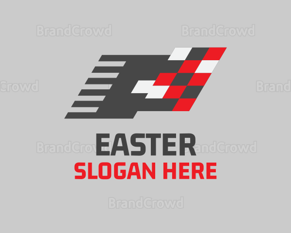 Racing Flag Pixel Logo