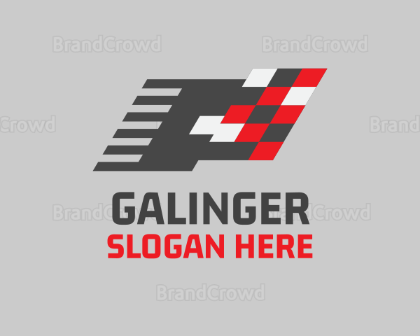 Racing Flag Pixel Logo