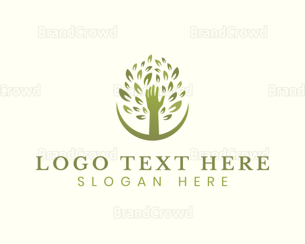 Nature Hand Tree Logo