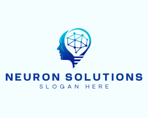 Neuron - Brain Tech Ai logo design