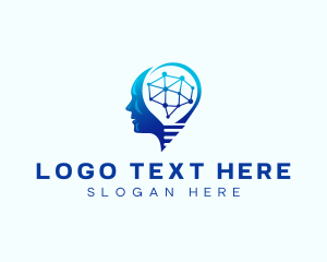Think - Brain Tech Ai logo design