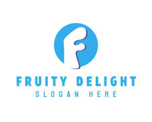 Bubbly Letter F  logo design