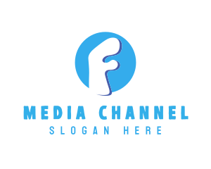 Channel - Bubbly Letter F logo design