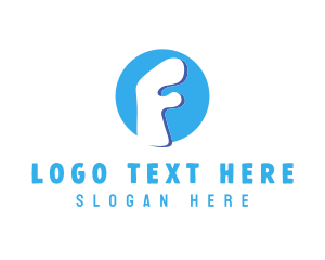 Channel - Bubbly Letter F logo design
