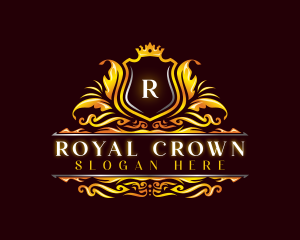 Royal Shield Leaf logo design