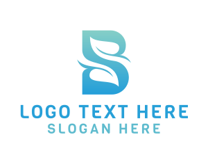 Vegan - Herbal Leaf Letter B logo design