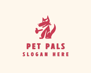 Dog Pet Scarf logo design