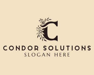 Fancy Floral Letter C logo design