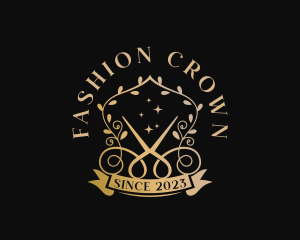 Fashion Scissors Tailoring logo design