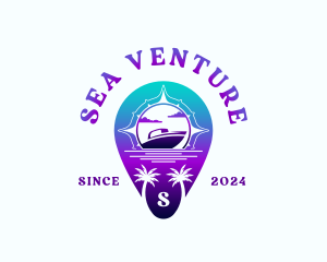 Travel Boat Cruise logo design