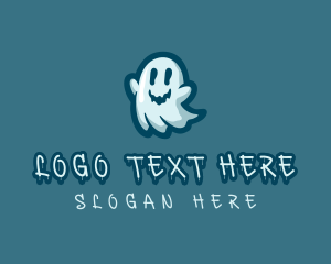 Ghost Spooky Cartoon Logo