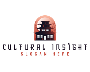 Japanese Temple Tourism logo design