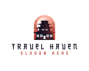 Tourism - Japanese Temple Tourism logo design