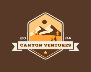 Canyon - West Desert Wilderness Landscape logo design