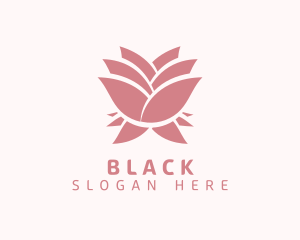 Health - Pink Lotus Flower logo design