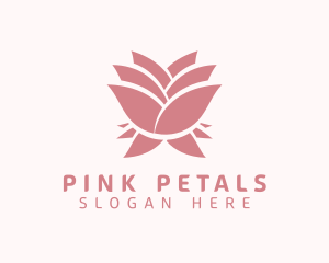 Pink Lotus Flower logo design