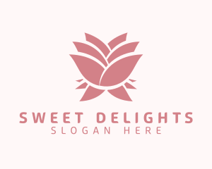 Pink Lotus Flower logo design