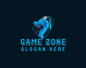 Dragon Gamer Shield logo design