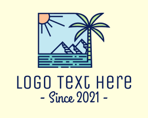 Travel - Tropical Mountain Resort logo design