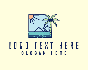Trip - Tropical Mountain Resort logo design