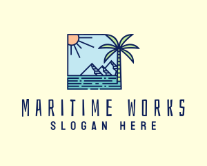 Tropical Mountain Resort logo design