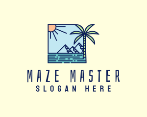 Tropical Mountain Resort logo design