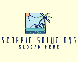 Tropical Mountain Resort logo design