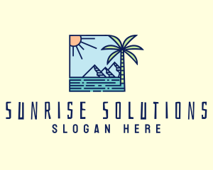 Tropical Mountain Resort logo design