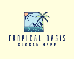 Tropical - Tropical Mountain Resort logo design
