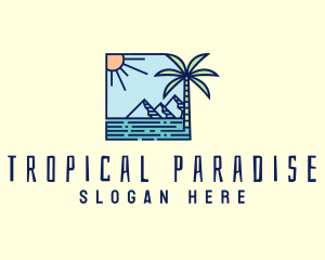 Hawaii - Tropical Mountain Resort logo design