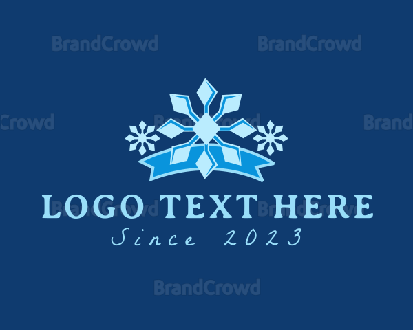 Winter Snow Banner Logo