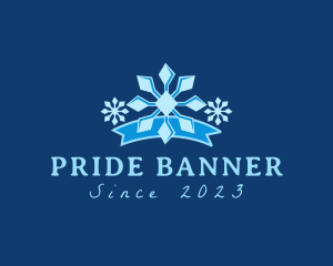 Winter Snow Banner logo design