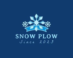 Winter Snow Banner logo design