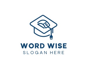 Literacy - Computer Mouse Mortarboard Graduation logo design