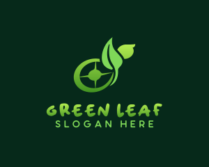 Leaf Wheelchair Human logo design