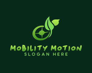 Leaf Wheelchair Human logo design