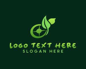 Wheelchair - Leaf Wheelchair Human logo design