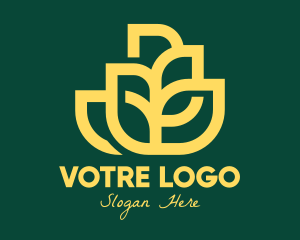 Yellow Wheat Grain Logo