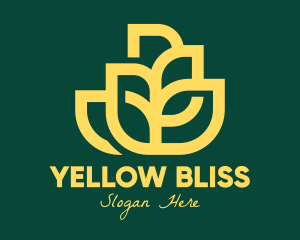 Yellow Wheat Grain logo design