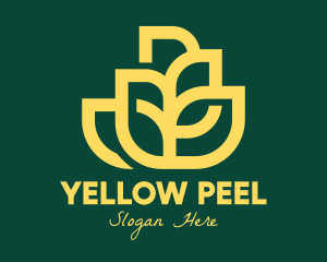 Yellow Wheat Grain logo design