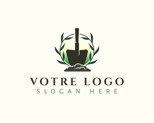 Spade Shovel Gardening Logo