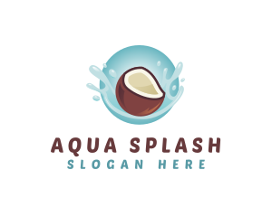 Coconut Fresh Splash logo design