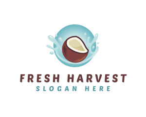 Fresh - Coconut Fresh Splash logo design