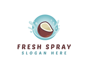 Coconut Fresh Splash logo design